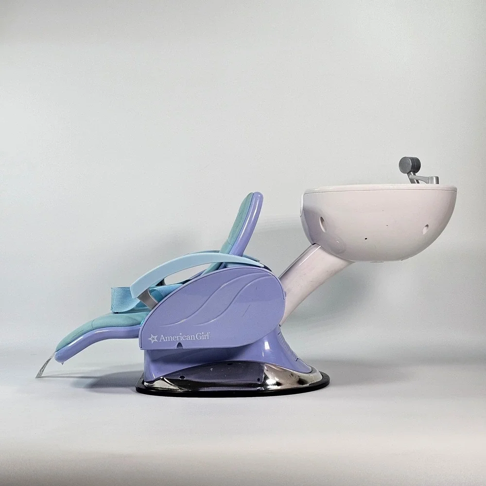 American Girl Doll Salon Chair and Spa Sink Station Blue Purple F5355